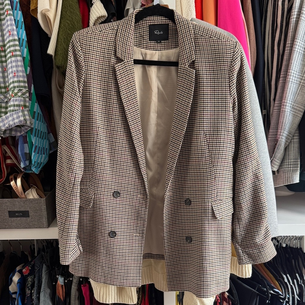 Rails Cambridge Plaid Houndstooth Jac Double Breasted Blazer